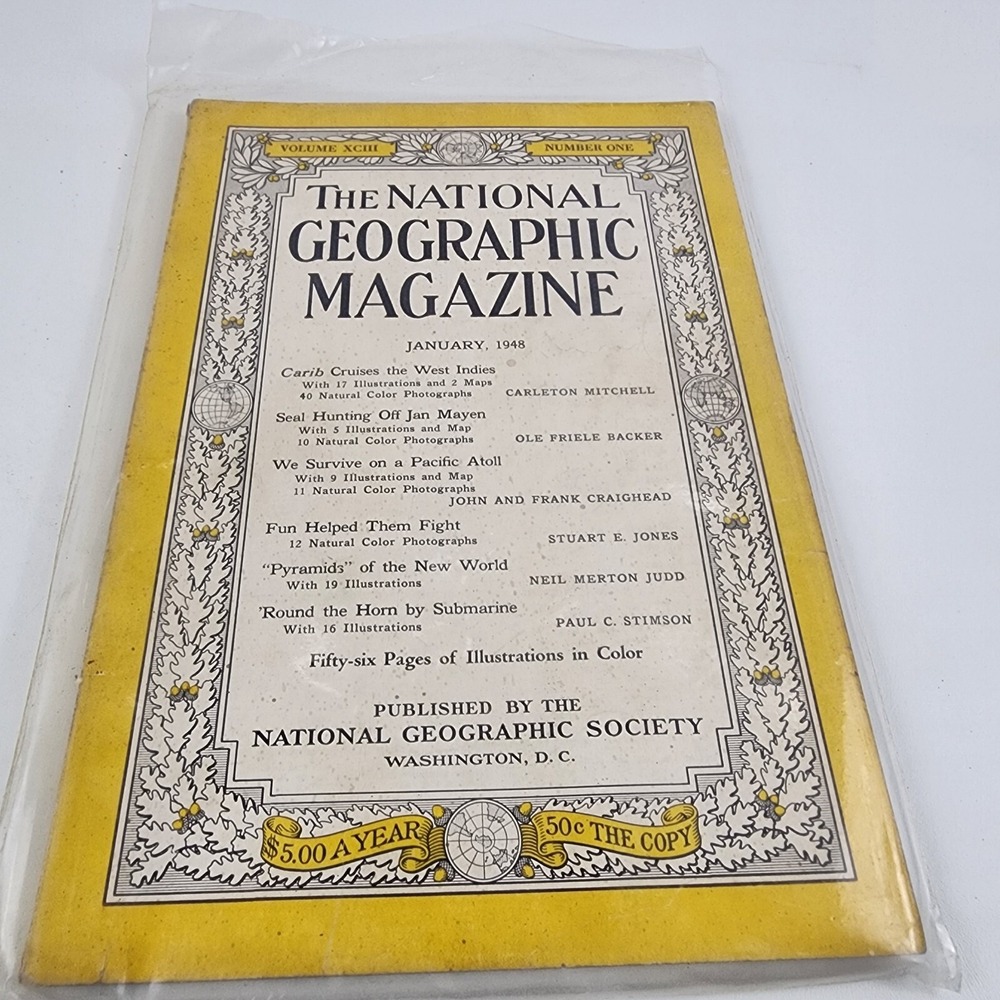 National Geographic Magazine January 1948 No‎ Insert